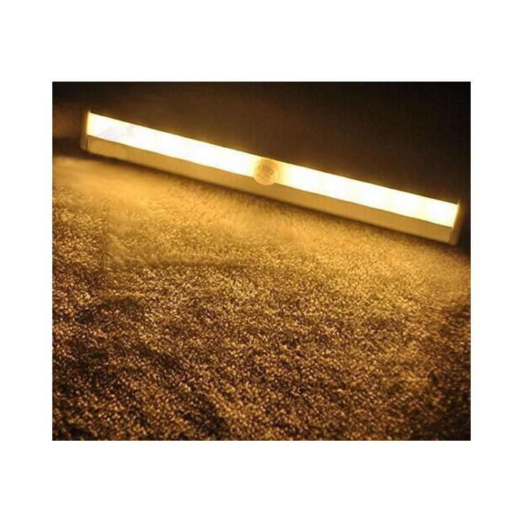 10 LEDs PIR Motion Sensor Cabinet Light Battery Powered Night Light - White / White Light-33
