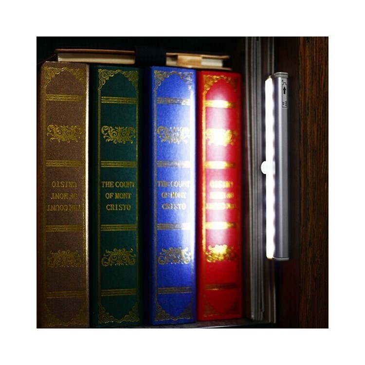 10 LEDs PIR Motion Sensor Cabinet Light Battery Powered Night Light - White / White Light-34