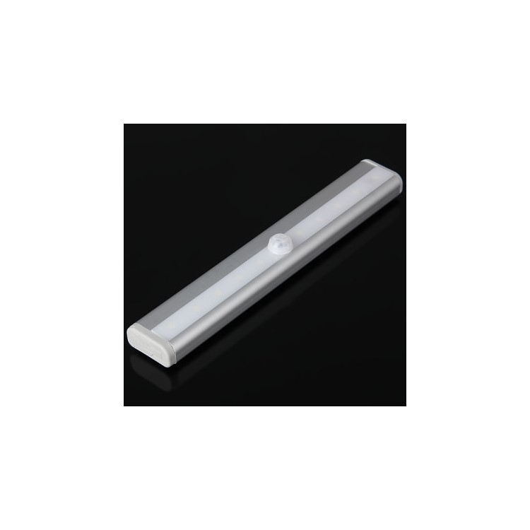 10 LEDs PIR Motion Sensor Cabinet Light Battery Powered Night Light - White / White Light-40