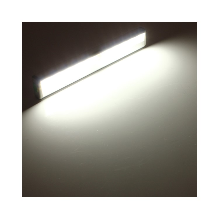 10 LEDs PIR Motion Sensor Cabinet Light Battery Powered Night Light - White / White Light-46