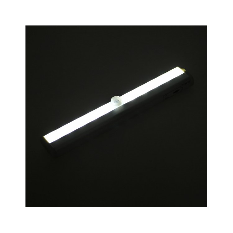 10 LEDs PIR Motion Sensor Cabinet Light Battery Powered Night Light - White / White Light-51