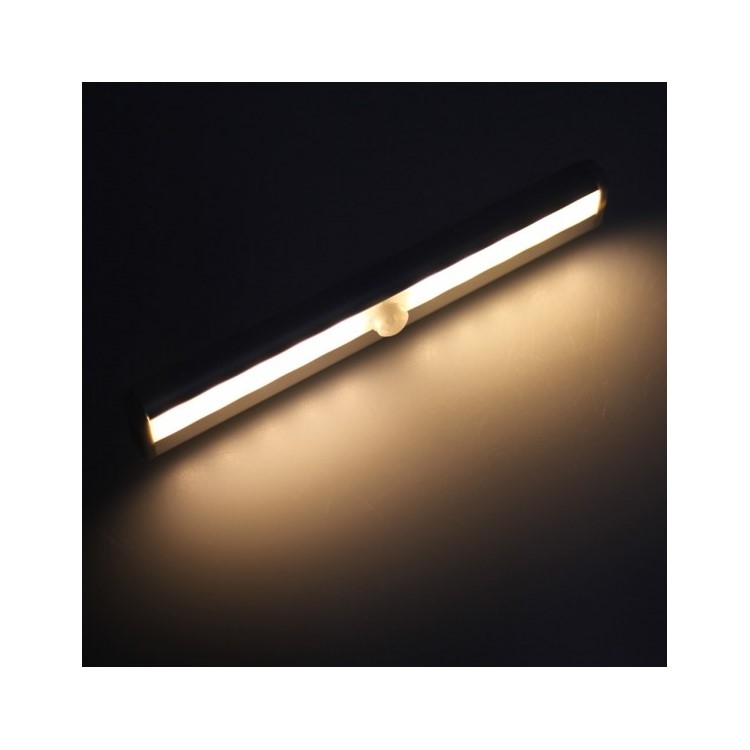 10 LEDs PIR Motion Sensor Night Light Battery Powered Cabinet Light - White / Warm White Light-54