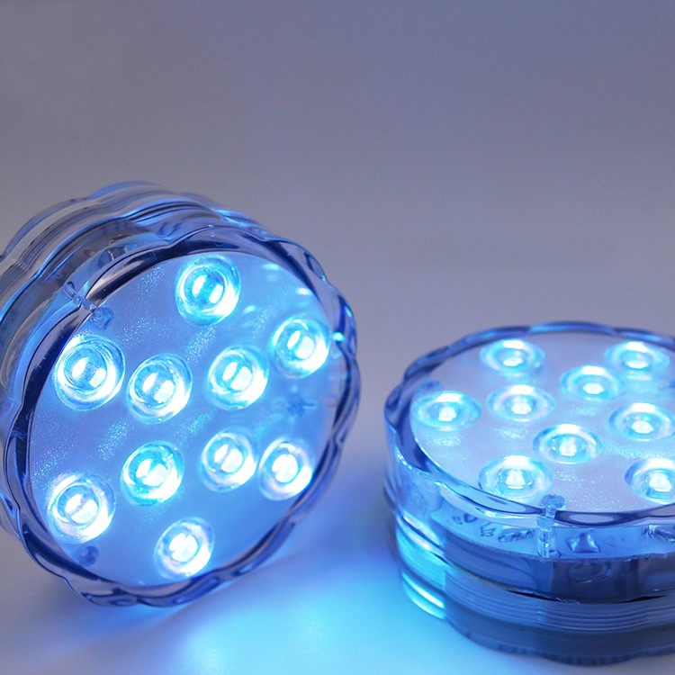 Remote Controller Submersible LED Light Multi-color Changing Waterproof 10-LED Night Light-9
