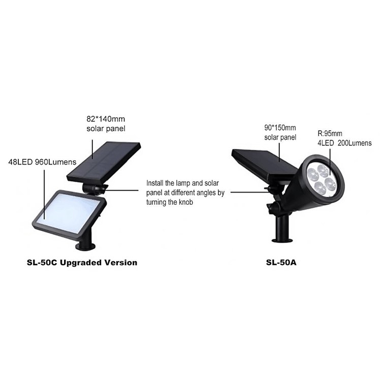 Outdoor Solar Power 48-LED Wall Spotlight Street Lamp LED Lawn Light-11