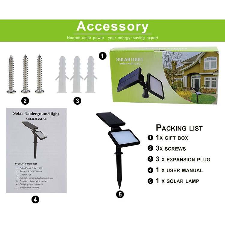 Outdoor Solar Power 48-LED Wall Spotlight Street Lamp LED Lawn Light-8