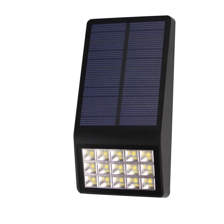 15-LED Outdoor Solar Powered Motion Sensor Light Waterproof Wall Lamp (SL-860) - Black-10