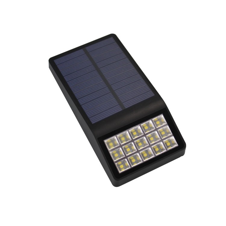 15-LED Outdoor Solar Powered Motion Sensor Light Waterproof Wall Lamp (SL-860) - Black-11