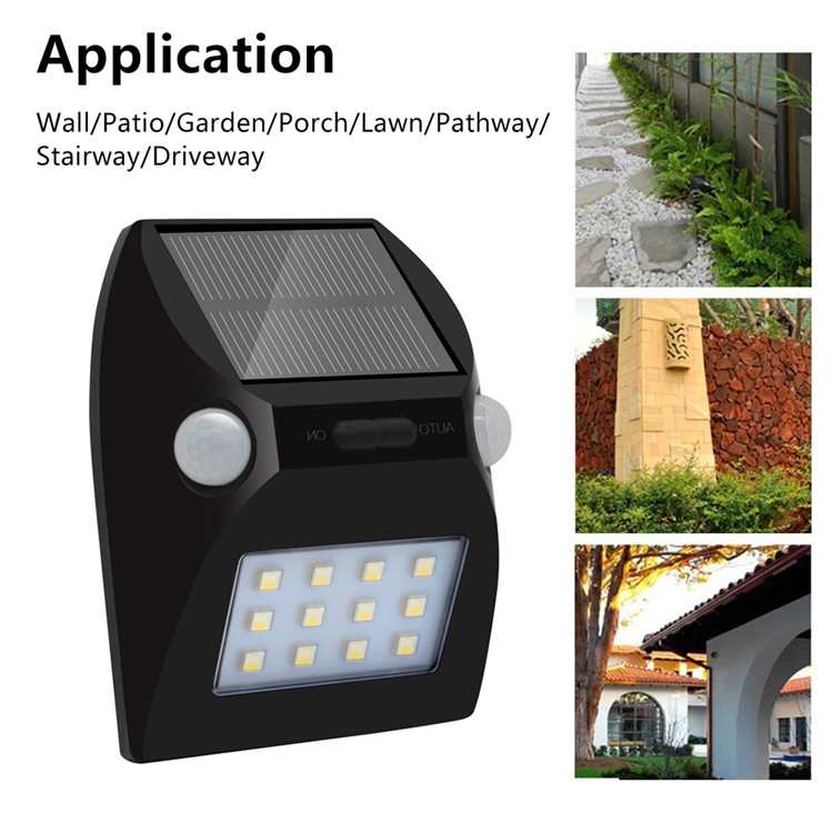 YL002-2A Solar Wall Light with Dual PIR Motion Sensors with 5 Lighting Modes and RGB Color Changing - Black-11