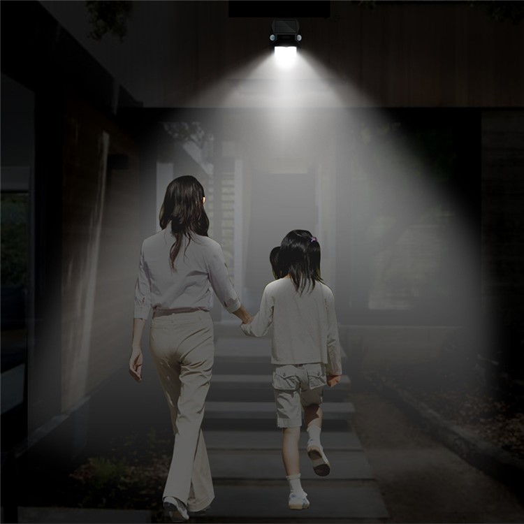 YL002-2A Solar Wall Light with Dual PIR Motion Sensors with 5 Lighting Modes and RGB Color Changing - Black-12