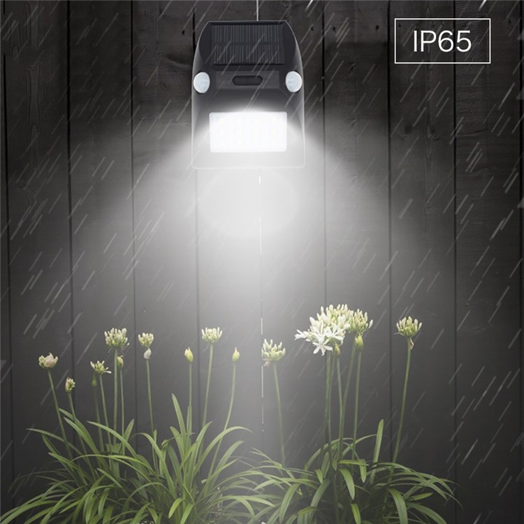 YL002-2A Solar Wall Light with Dual PIR Motion Sensors with 5 Lighting Modes and RGB Color Changing - Black-18
