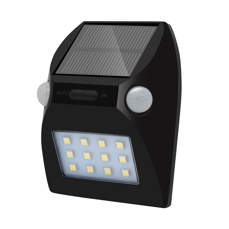 YL002-2A Solar Wall Light with Dual PIR Motion Sensors with 5 Lighting Modes and RGB Color Changing - Black-4
