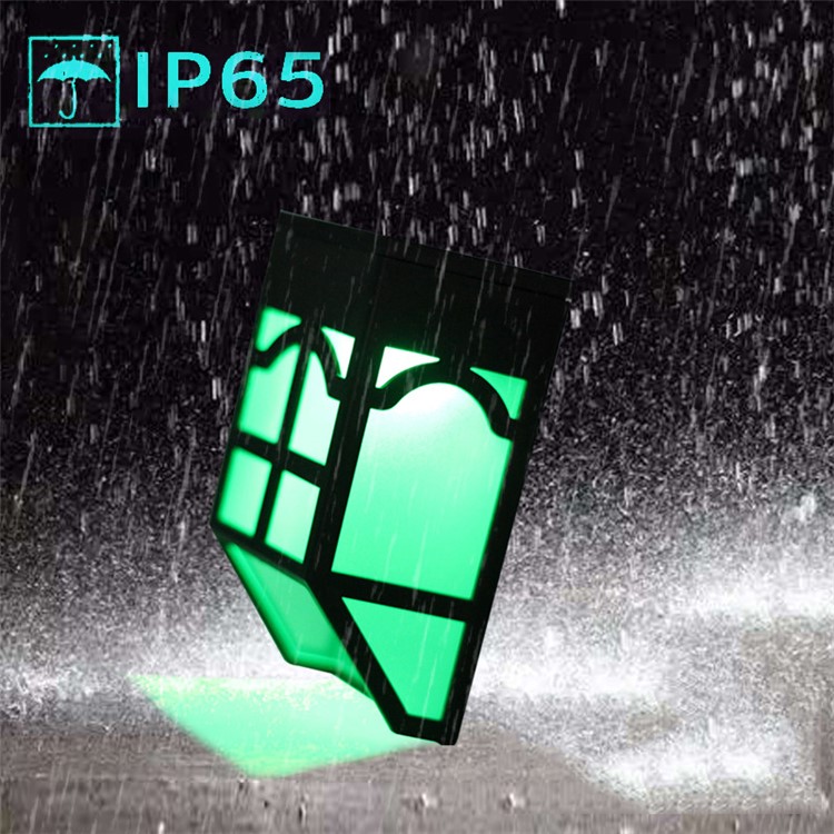 YL005-1A IP65 Waterproof 2-LED RGB Solar Fence Light with 2 Lighting Modes and 7 Color Changing-6