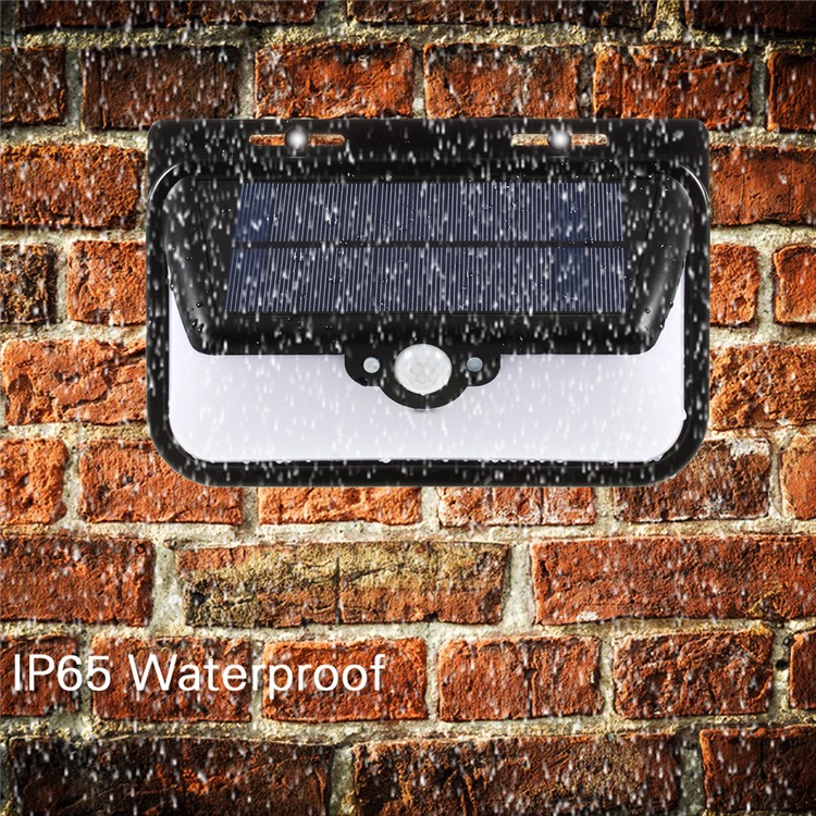 68-LED-Outdoor-wasserdichte Solarenergie Betrieben Bewegung Sensor Licht Wandleuchte Mit Fernbedienung - Schwarz-6