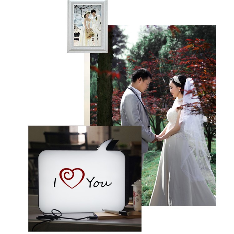 Free Combination LED Cinematic Speech Lightbox Wedding Party Decoration Light, Size: 30 x 5 x 22cm-11