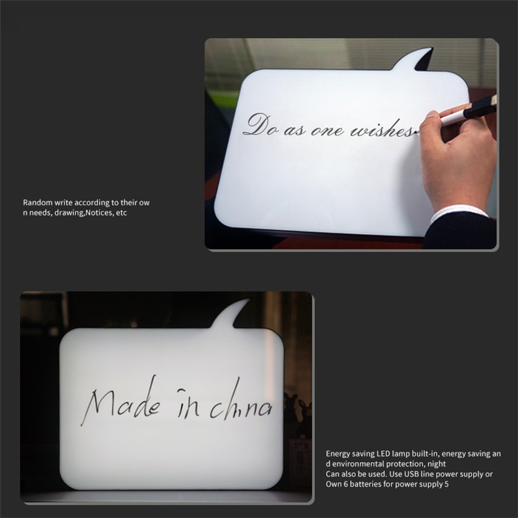 Free Combination LED Cinematic Speech Lightbox Wedding Party Decoration Light, Size: 30 x 5 x 22cm-5
