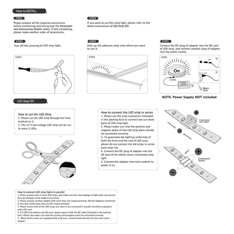 YK0421 IP65 Waterproof DC12V 10m Soft RGB LED Strip Light with IR Remote for Home Decoration-14