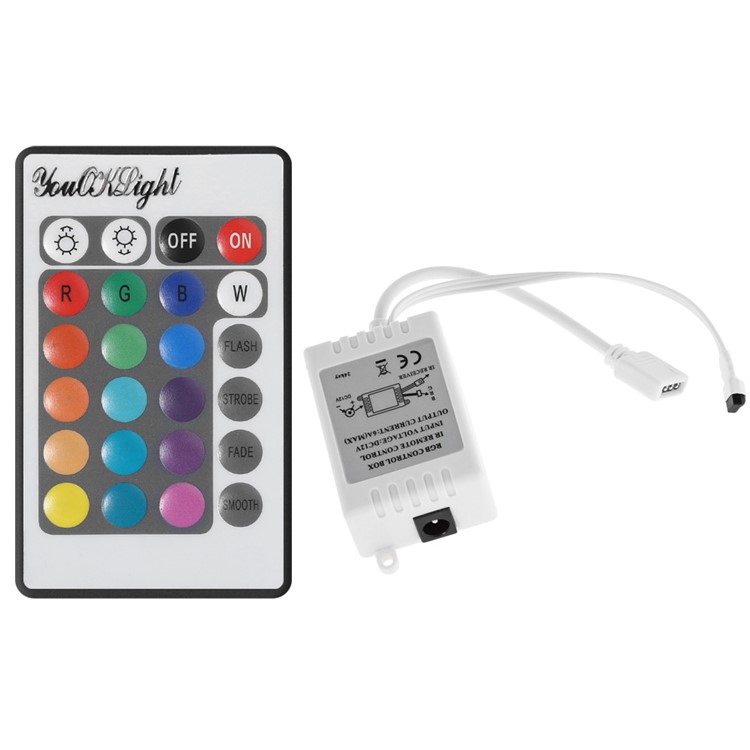 YK0421 IP65 Waterproof DC12V 10m Soft RGB LED Strip Light with IR Remote for Home Decoration-5