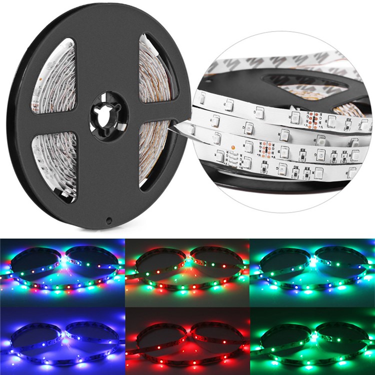 10M DC12V Soft RGB LED Strip Light with IR Remote for DIY Decoration - US Plug-2