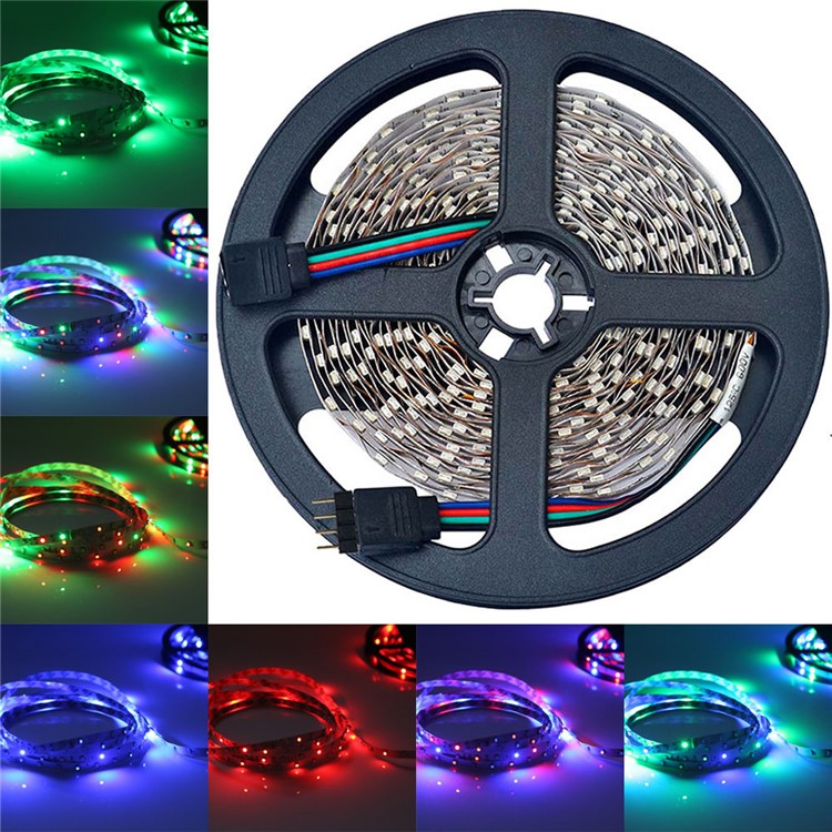 10M DC12V Soft RGB LED Strip Light with IR Remote for DIY Decoration - US Plug-3