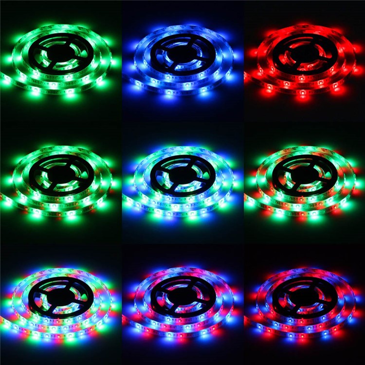 10M DC12V Soft RGB LED Strip Light with IR Remote for DIY Decoration - US Plug-4