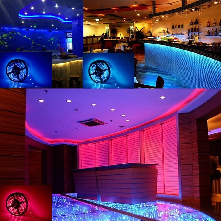 10M DC12V Soft RGB LED Strip Light with IR Remote for DIY Decoration - US Plug-7