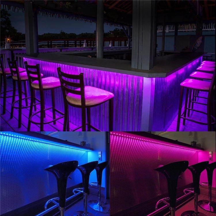 10M DC12V Soft RGB LED Strip Light with IR Remote for DIY Decoration - US Plug-8