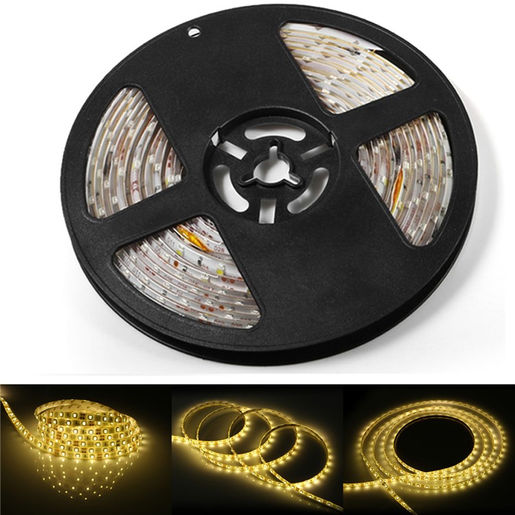YK0419 IP65 Waterproof 10M DC12V Soft LED Strip Lamp Light for Home Decoration - Warm White-1