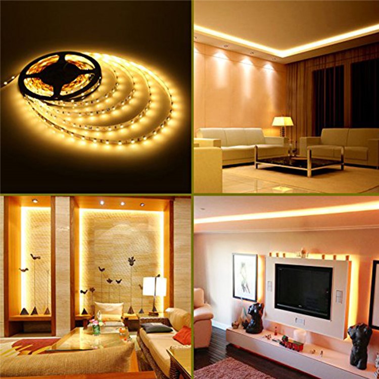 YK0419 IP65 Waterproof 10M DC12V Soft LED Strip Lamp Light for Home Decoration - Warm White-6