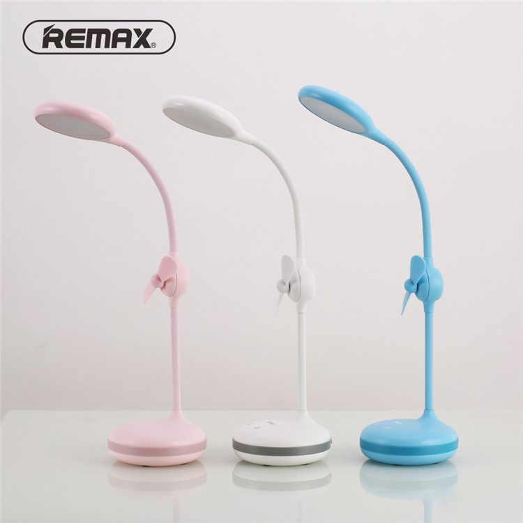 REMAX RT-E601 2-in-1 4W Augenschutz 360 Grad Rundtischleuchte Mit Mini-Lüfter - Weiß-9