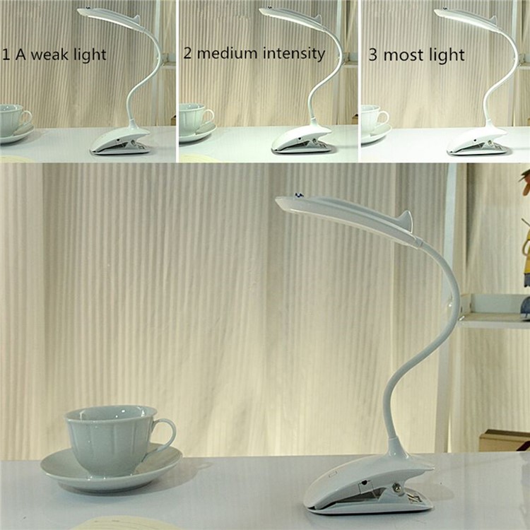 YK2201 LED Desk Clip Lamp USB Rechargeable Touch Sensor Dimmable Table Lamp-6