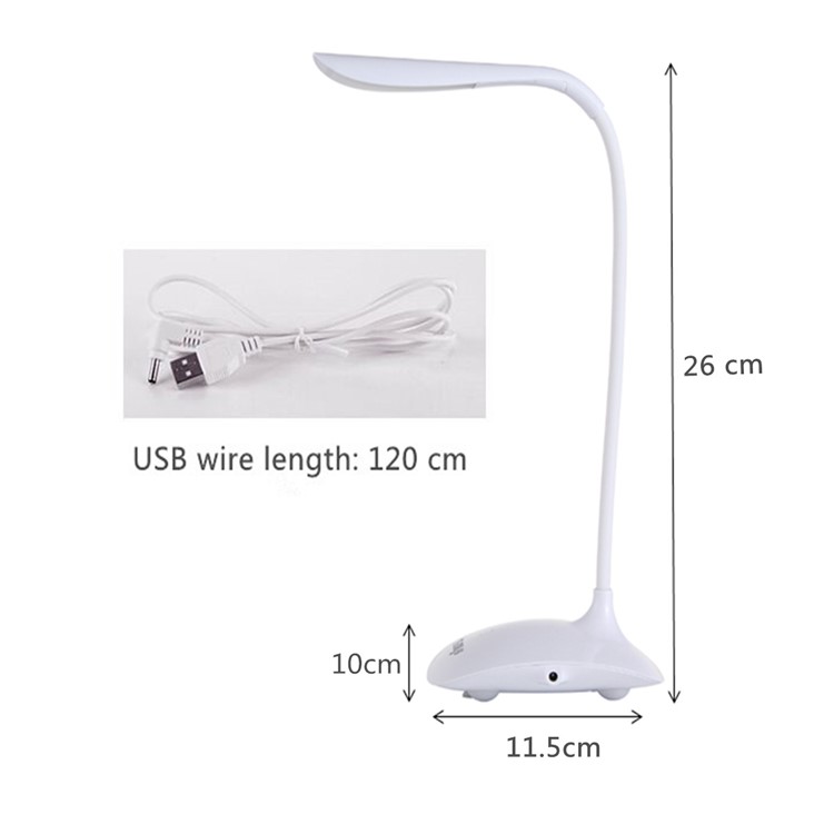 YK2202 5W USB Rechargeable Touch Sensor LED Reading Light Desk Table Lamp-4