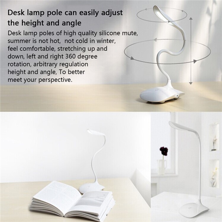 YK2202 5W USB Rechargeable Touch Sensor LED Reading Light Desk Table Lamp-9