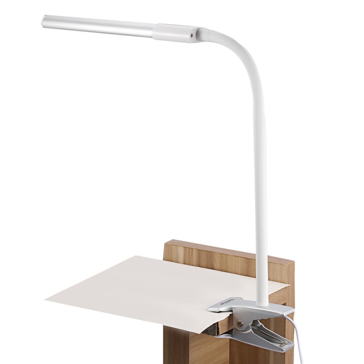 YK2254 Dimmable Metal Clip LED Reading Desk Lamp - Silver-3