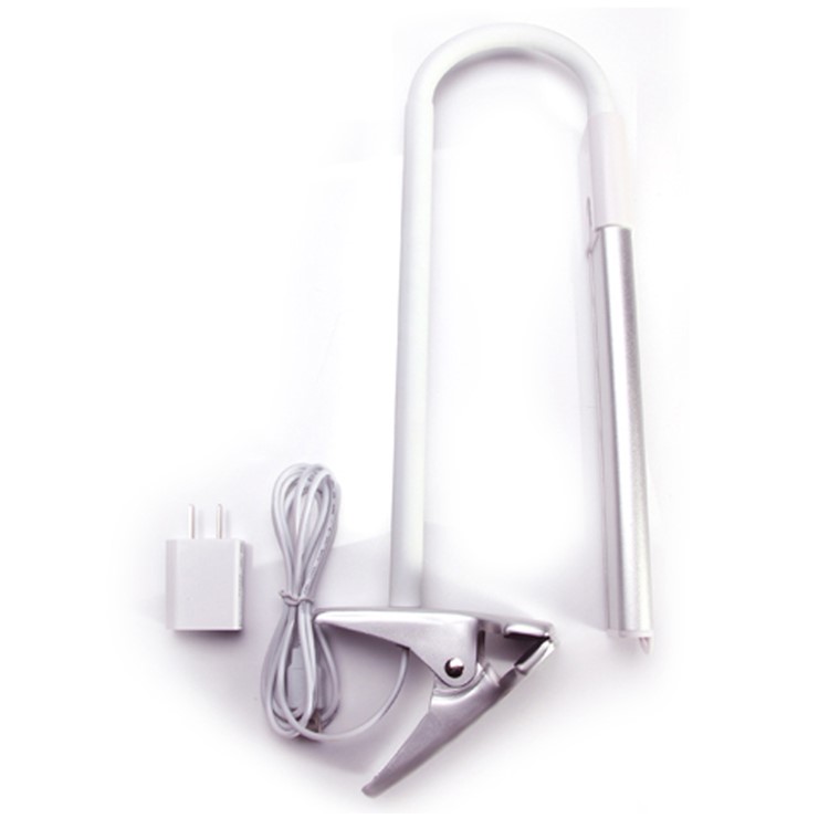 YK2254 Dimmable Metal Clip LED Reading Desk Lamp - Silver-4