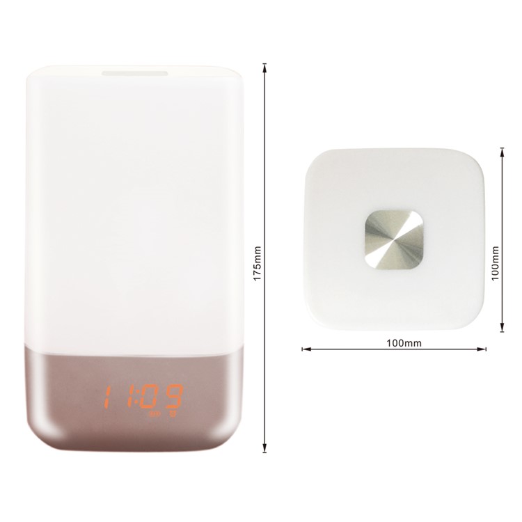MY-03 Dimmable LED Night Light Touch Control Bedside Lamp with Alarm Clock-12