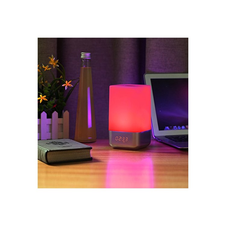 MY-03 Dimmable LED Night Light Touch Control Bedside Lamp with Alarm Clock-2