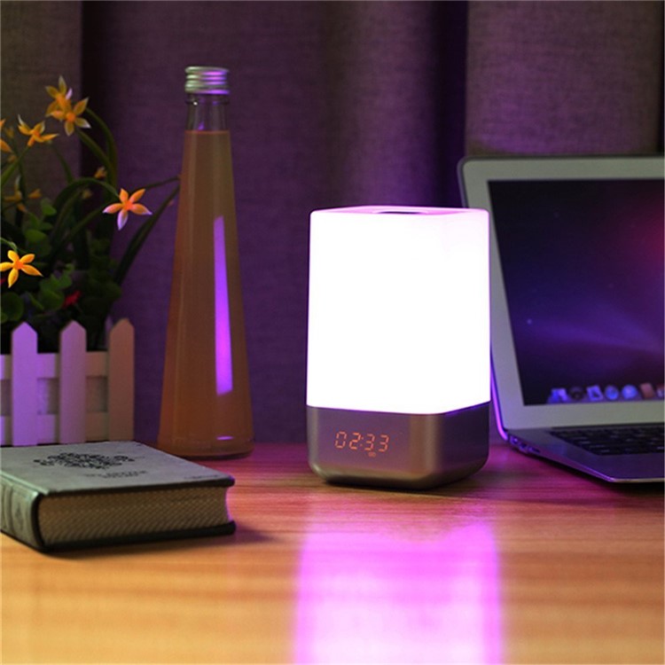 MY-03 Dimmable LED Night Light Touch Control Bedside Lamp with Alarm Clock-5