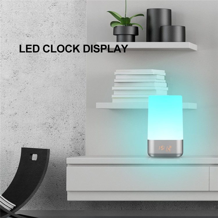 MY-03 Dimmable LED Night Light Touch Control Bedside Lamp with Alarm Clock-8