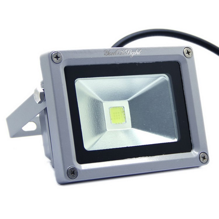 10W Solar Powered Waterproof Outdoor LED Flood Light - Cool White-2