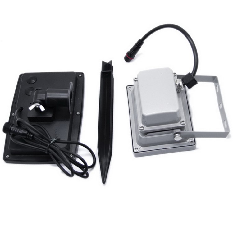 10W Solar Powered Waterproof Outdoor LED Flood Light - Cool White-4