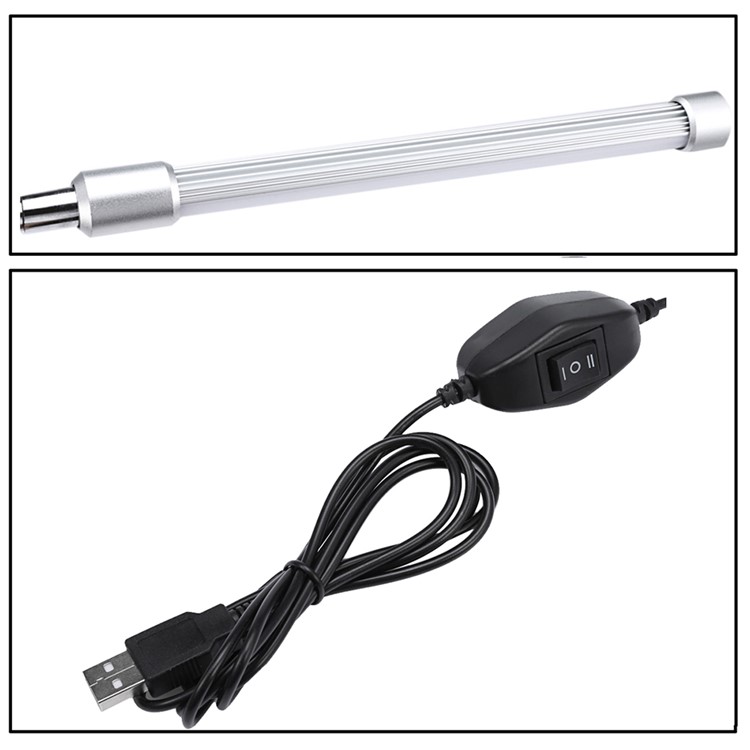 2-Mode Dimmable Eye-Care LED USB Rechargeable Clip Lamp Energy Efficient Table Lamp with Flexible Gooseneck - Cool White-5