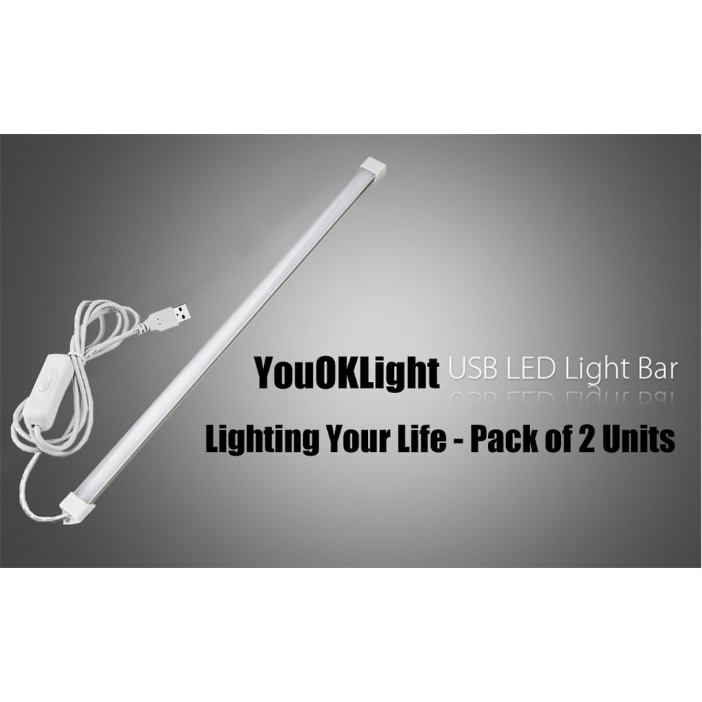3W 18-LED USB LED Light Bar Magnet + Adhesive with Cable - Warm White-7