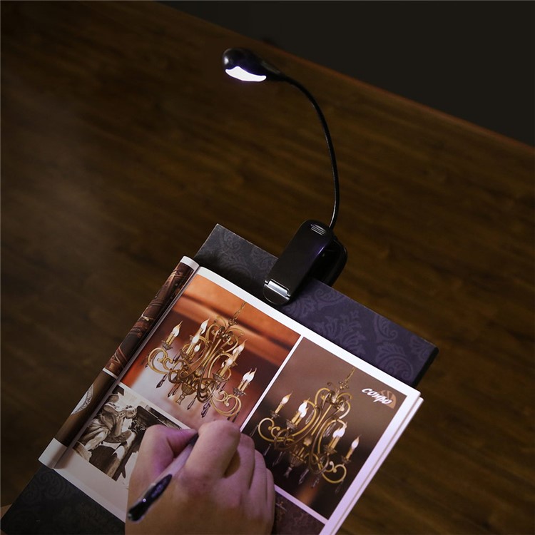 YK2219 4 LEDs Clip USB Rechargeable Table Lamp 2 Brightness-17