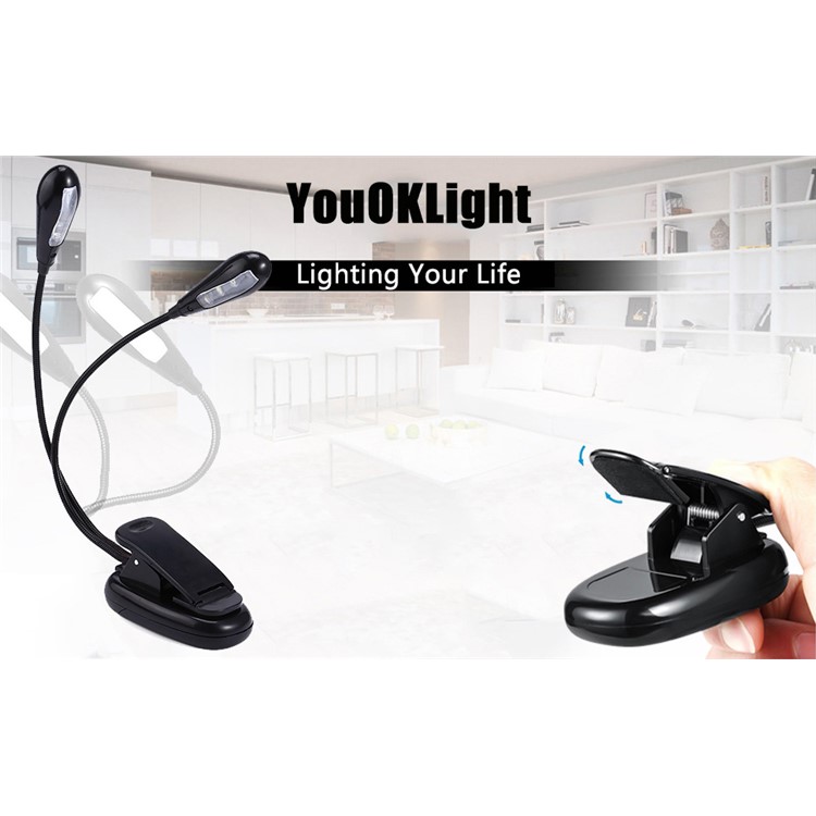 YK2219 4 LEDs Clip USB Rechargeable Table Lamp 2 Brightness-20