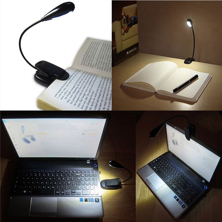 YK2219 4 LEDs Clip USB Rechargeable Table Lamp 2 Brightness-9