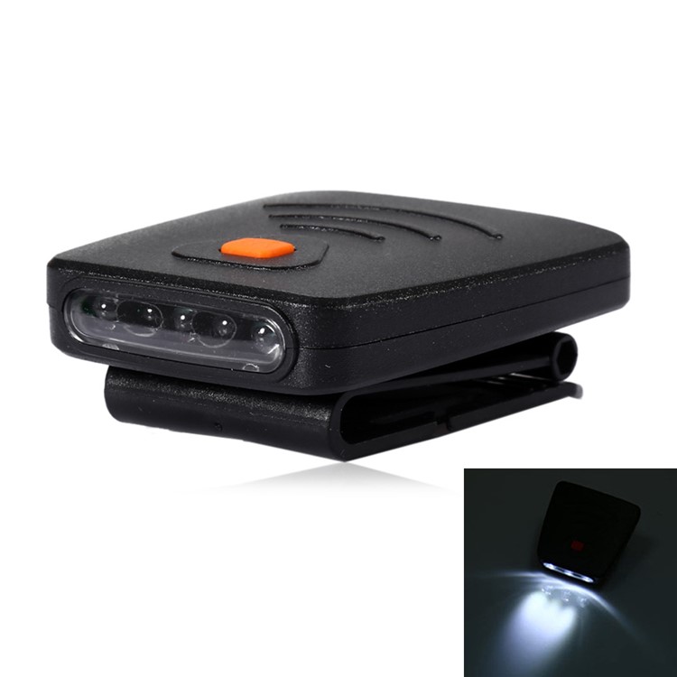 3-LED Clip-On Cap Light USB Rechargeable Infrared Human Body Induction Headlamp with Clip - Black-1