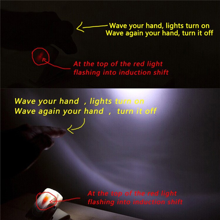 3-LED Clip-On Cap Light USB Rechargeable Infrared Human Body Induction Headlamp with Clip - Black-9