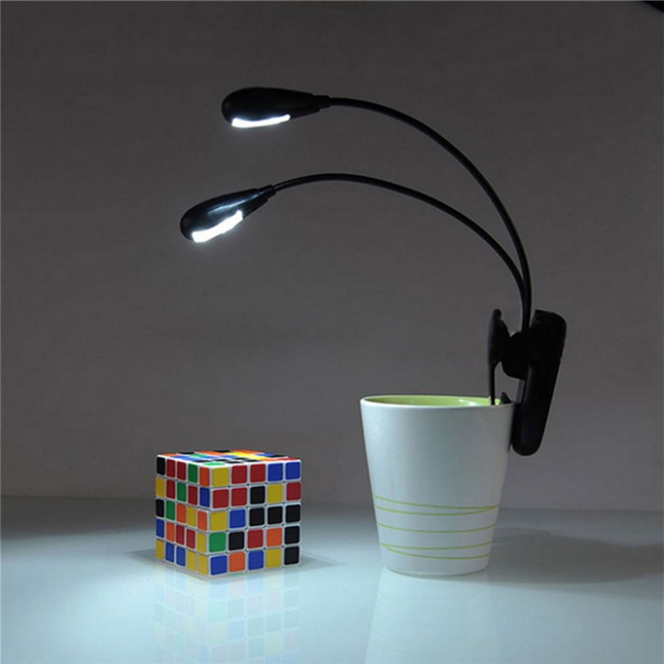 YK2220 Double Head USB Rechargeable LED Lamp Light with Clip-13