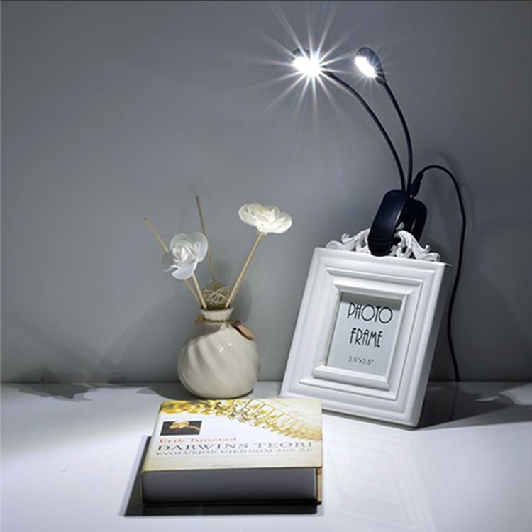 YK2220 Double Head USB Rechargeable LED Lamp Light with Clip-18