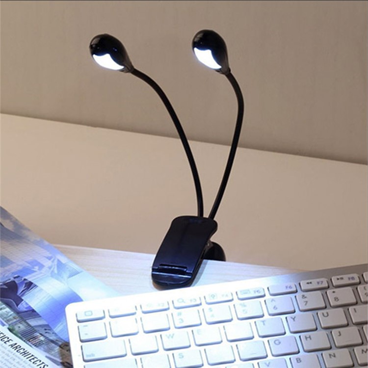YK2220 Double Head USB Rechargeable LED Lamp Light with Clip-19